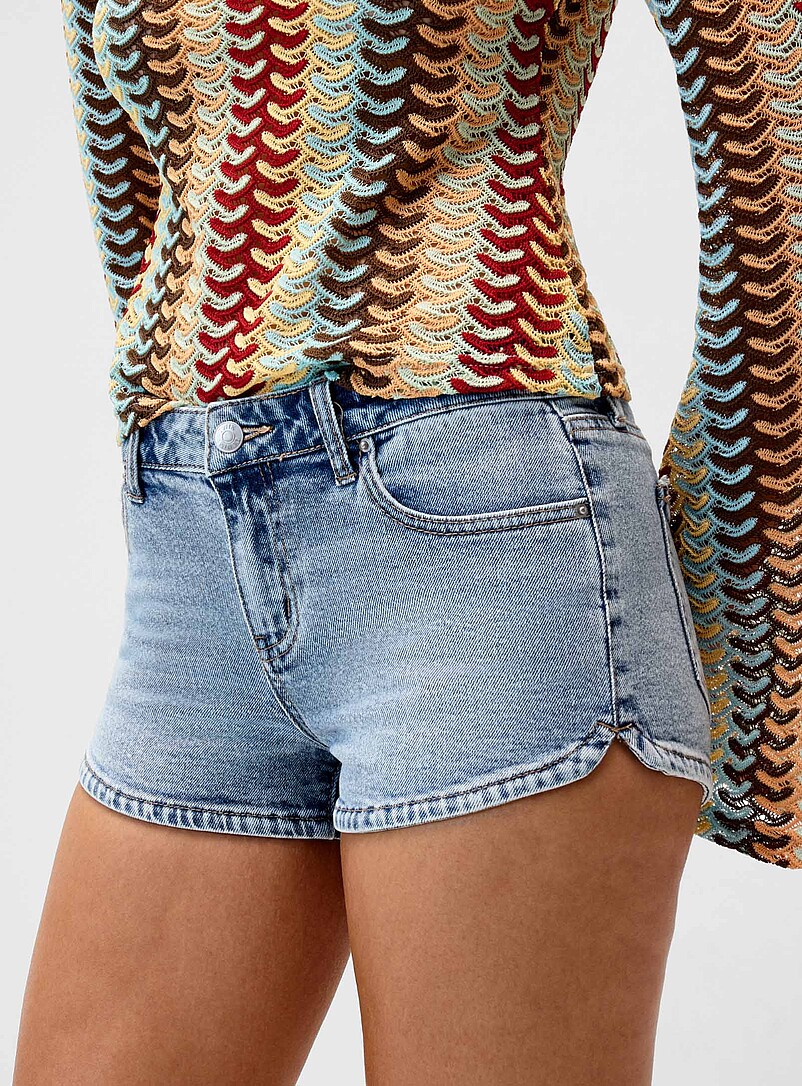 Twik: Le microshort denim Lav&eacute; clair pour femme