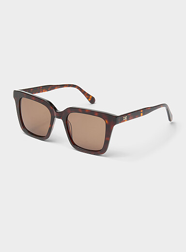 Les lunettes de soleil carr&eacute;es surdimensionn&eacute;es polaris&eacute;es Charlotte
