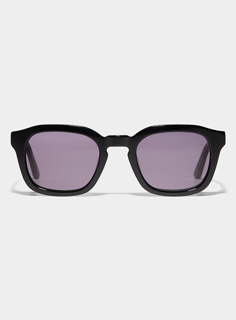 French Kiwis Black Oscar square sunglasses for men