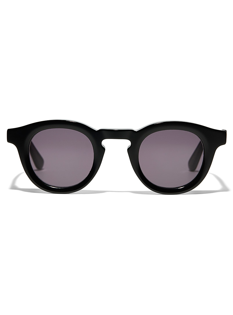 French Kiwis Black Jude round sunglasses for men