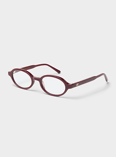 French Kiwis Black Mila narrow oval reading glasses for women
