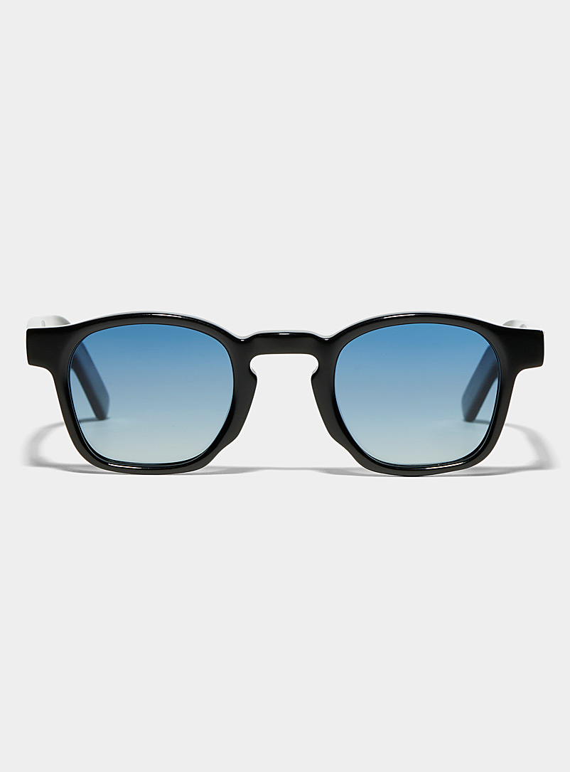 French Kiwis Black Enzo round sunglasses for men