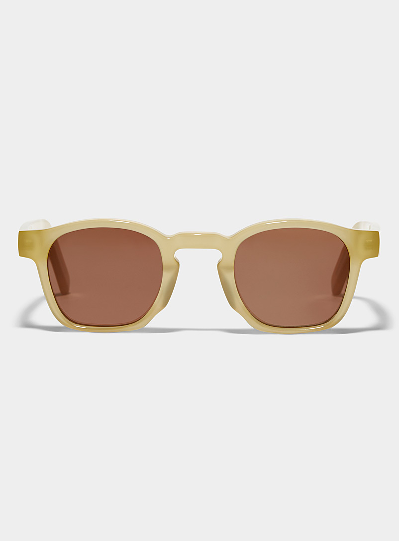 French Kiwis Honey/Camel Enzo round sunglasses for men