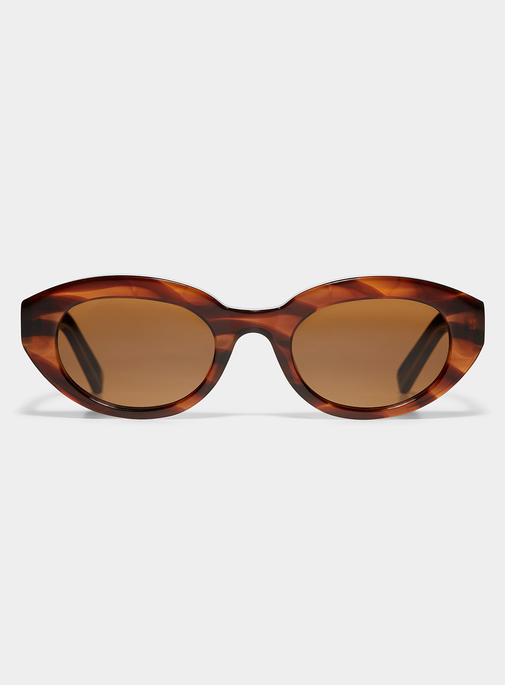 French Kiwis Monroe Oval Sunglasses In Brown