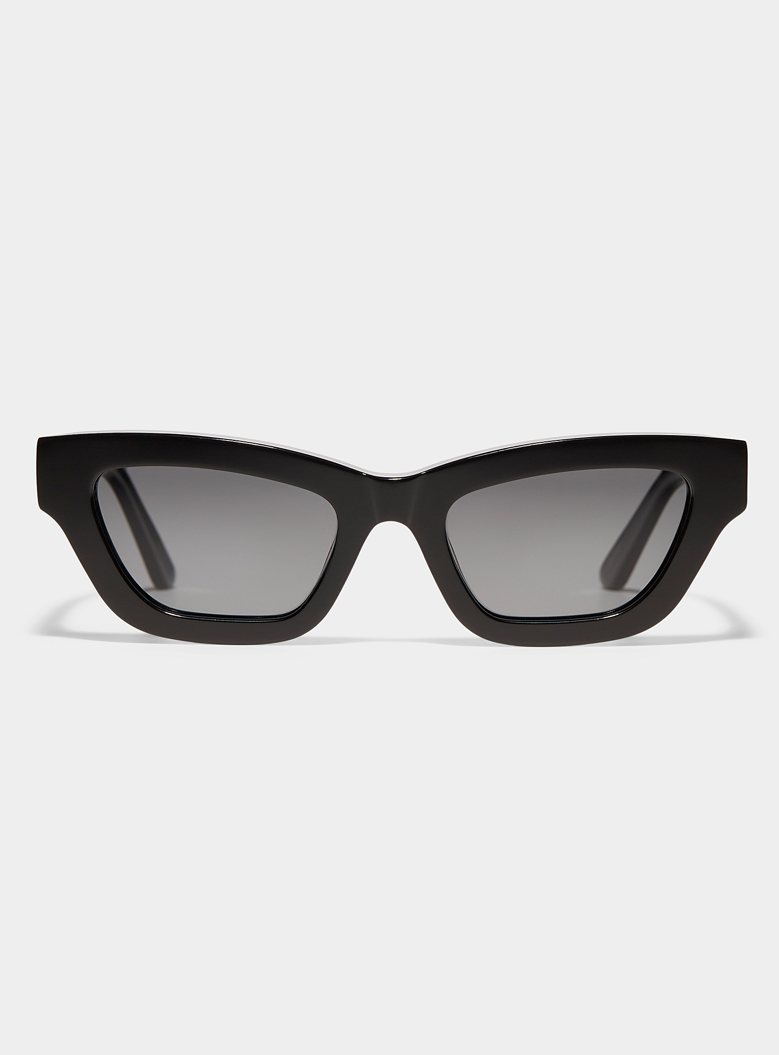 French Kiwis Jade Rectangular Cat-eye Sunglasses In Black