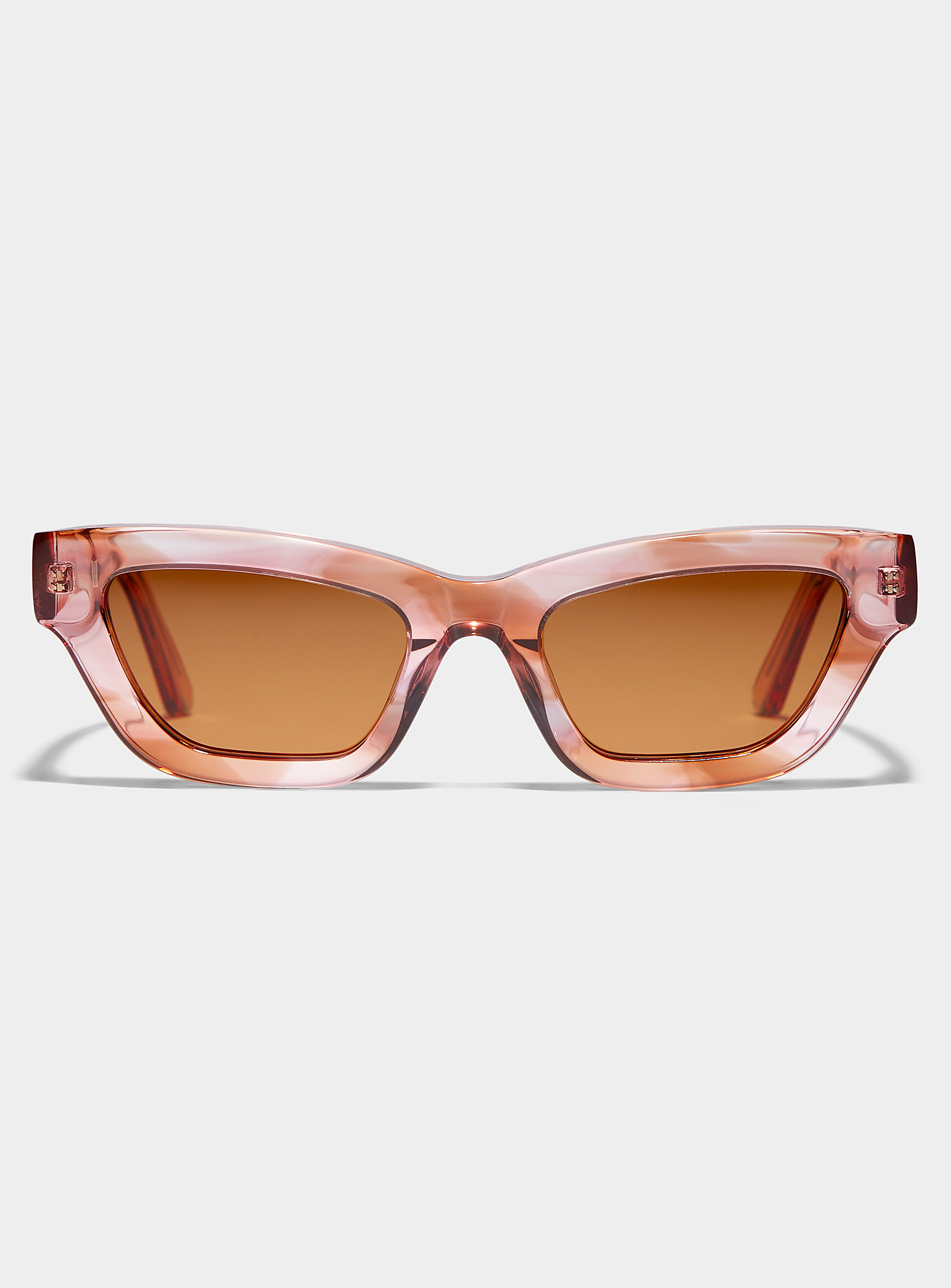 French Kiwis Jade Rectangular Cat-eye Sunglasses In Pink
