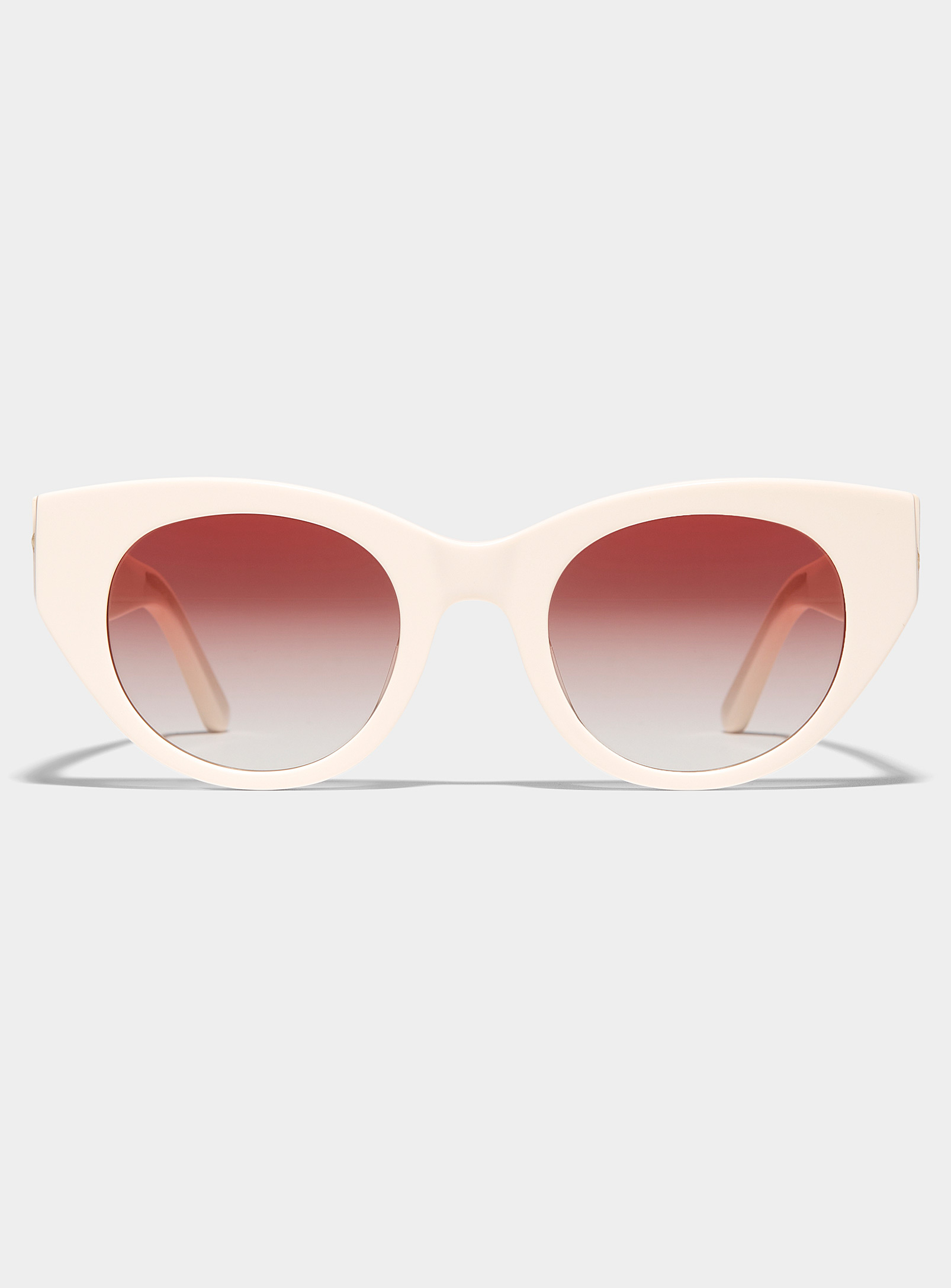 French Kiwis Jackie Rounded Cat-eye Sunglasses In Neutral