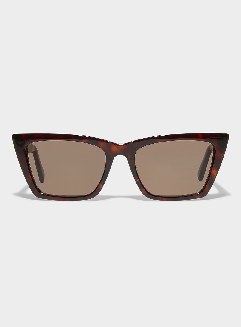 Zoe polarized stretched rectangular sunglasses product image (primary)