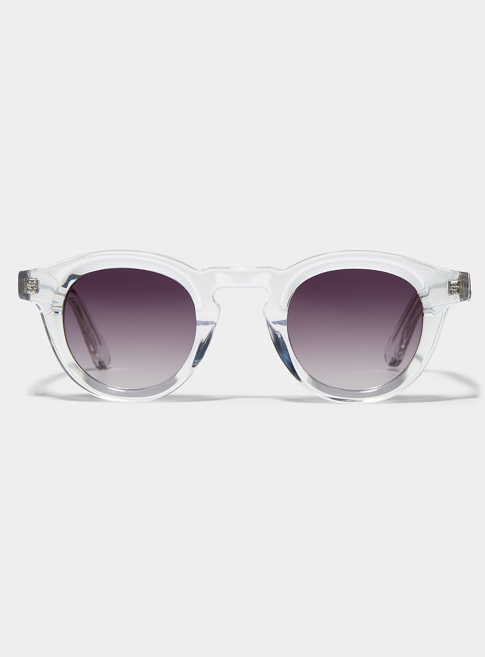 French Kiwis Jude Round Sunglasses In White