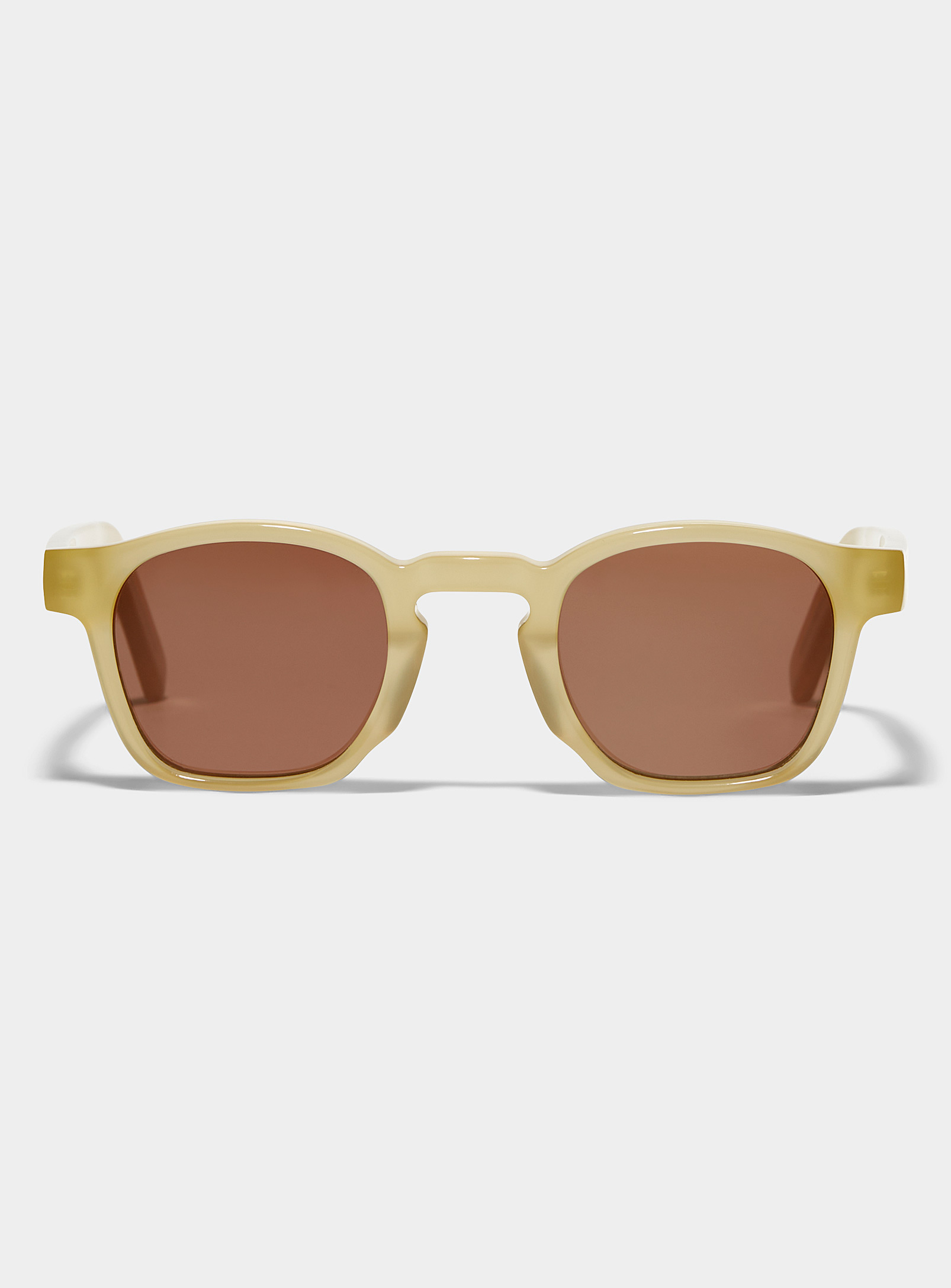 French Kiwis Enzo Round Sunglasses In Honey
