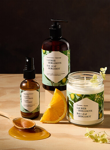 Laurel and bergamot relaxing trio