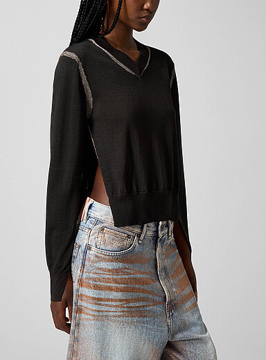 Acne Studios Brown Wool faded-effect sweater for women