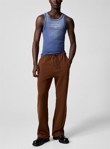 Acne Studios: Le pantalon en jersey caramel Taupe pour homme