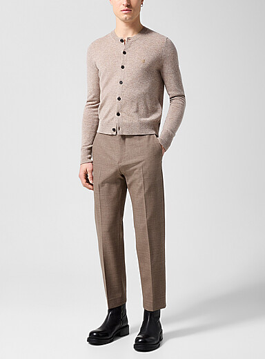 Acne Studios Beige Cropped stretch wool pant for men