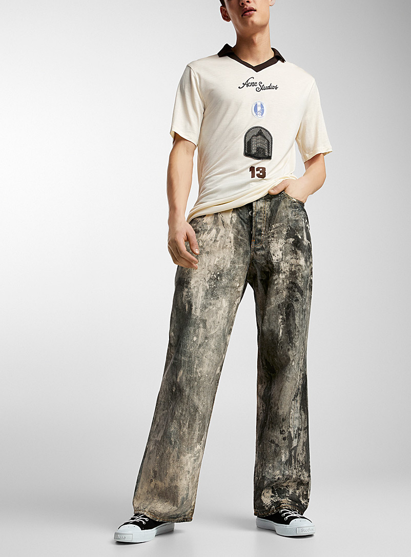 Acne Studios Patterned Grey 1981M splatter print jean for men