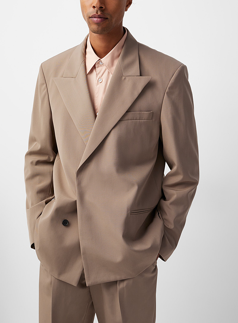 Acne Studios Grey Hidden double-breasted jacket for men