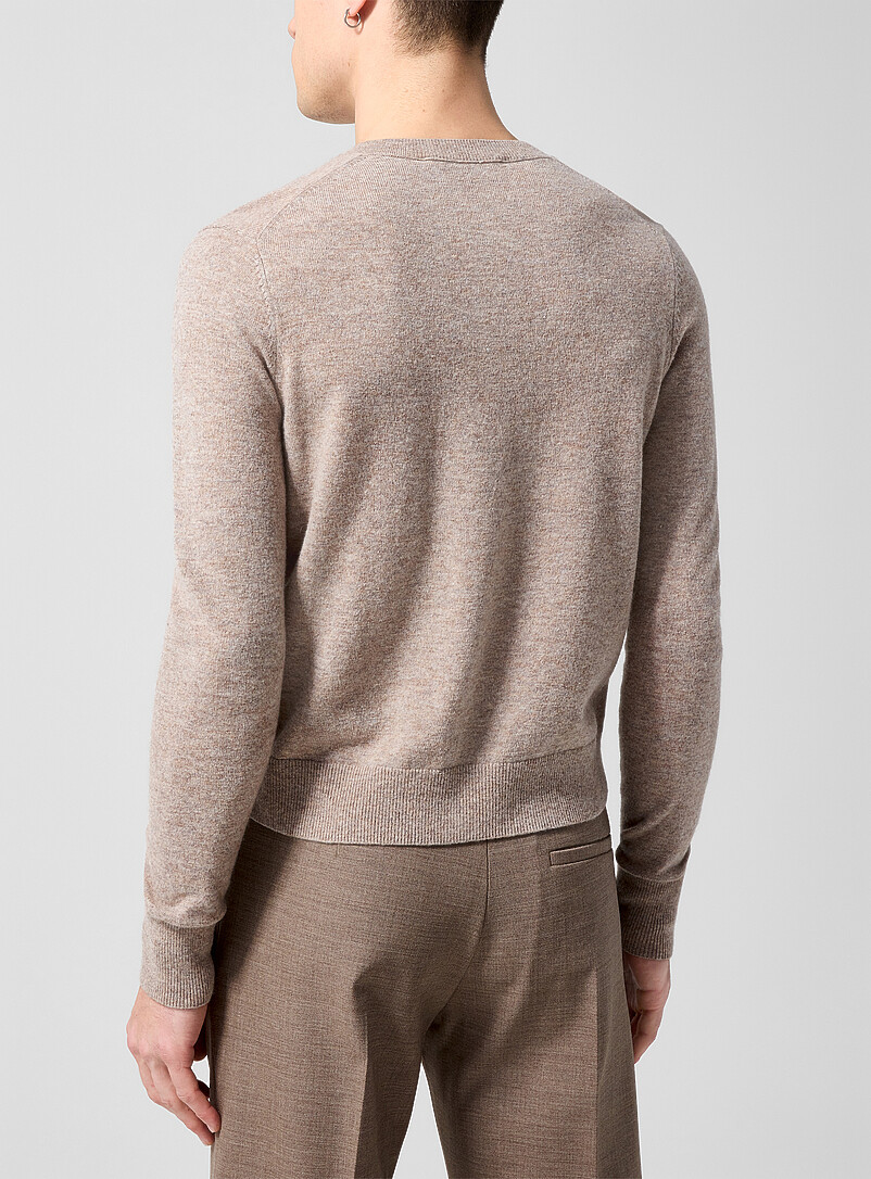 Acne Studios: Le cardigan laine &eacute;cusson Face &Eacute;cru - Lin pour homme