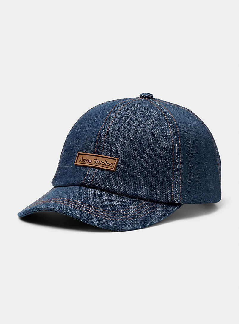 Acne Studios Dark Blue Monochrome twill cap for men
