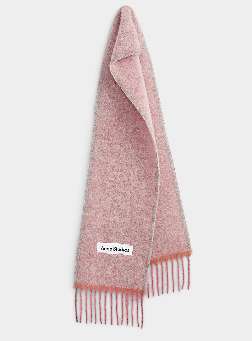 Acne Studios Pink Vally pink mohair scarf for men