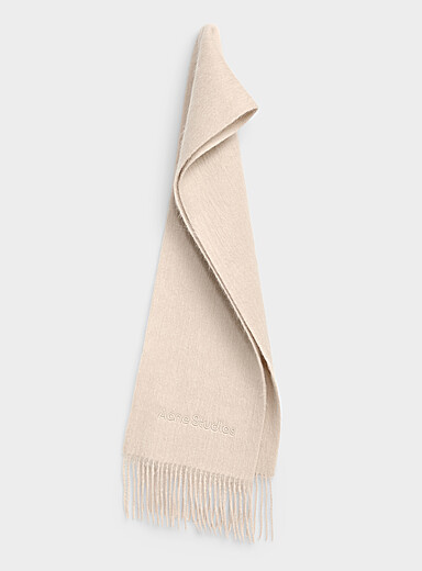 Brushed alpaca wool blend scarf