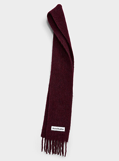 Fluffy mohair-blend scarf