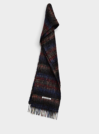 Brushed mohair-blend scarf