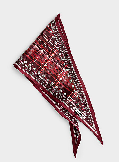 Silk triangle bandana scarf