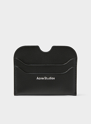 Le porte-cartes &agrave; logo en cuir