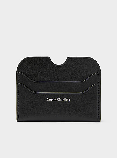 Leather logo card holder