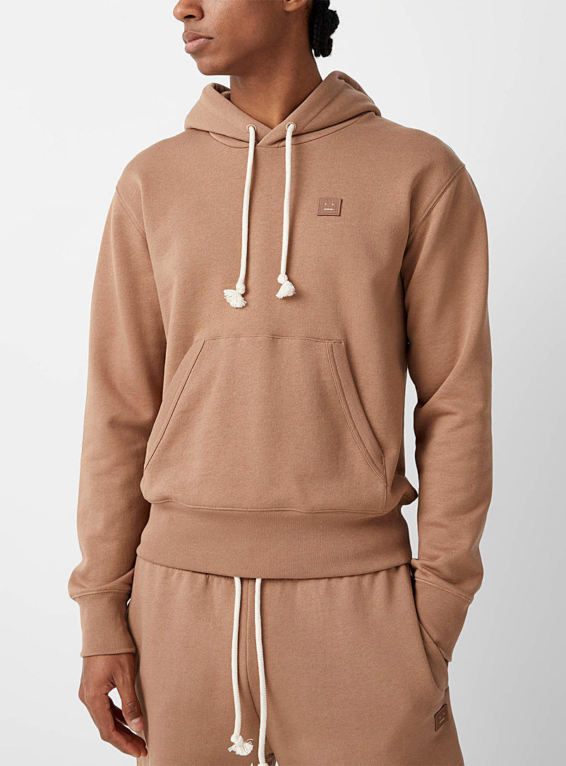 Acne Studios Brown Face patch hoodie for men
