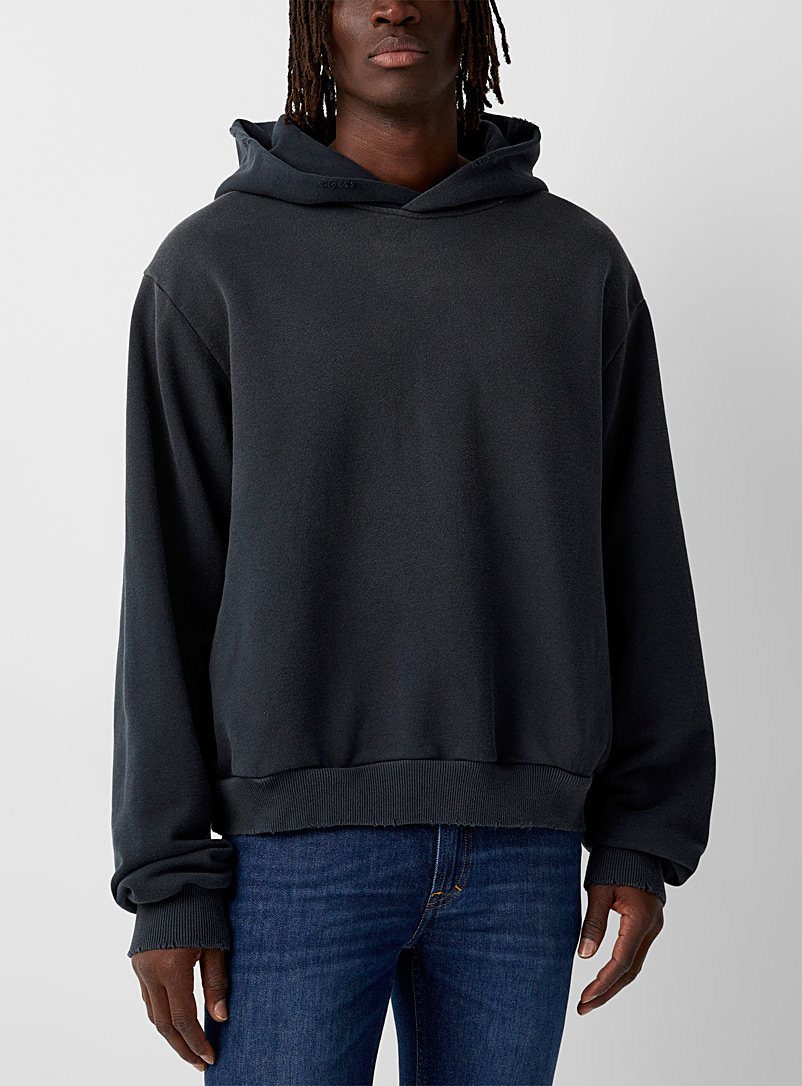 Acne Studios Black Stockholm faded hoodie for men