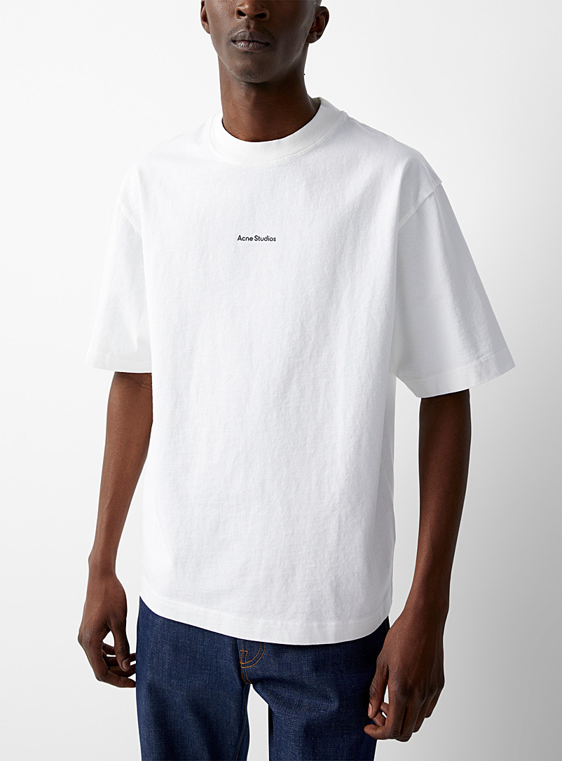 Acne Studios White Minimalist signature T-shirt for men