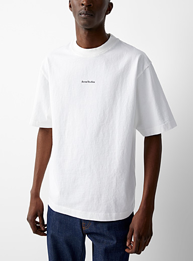 Acne Studios: Le t-shirt signature minimaliste Blanc pour homme