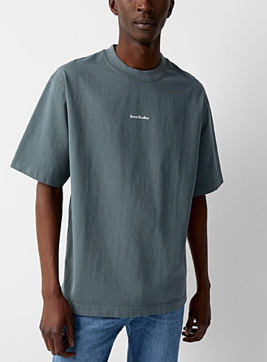 Acne Studios: Le t-shirt signature minimaliste Vert pour homme