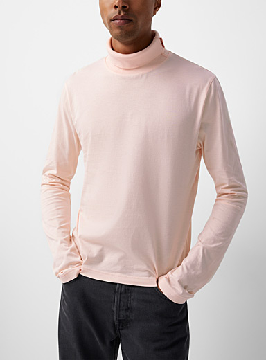 Acne Studios: Le t-shirt col roulé rosé Rose pour homme