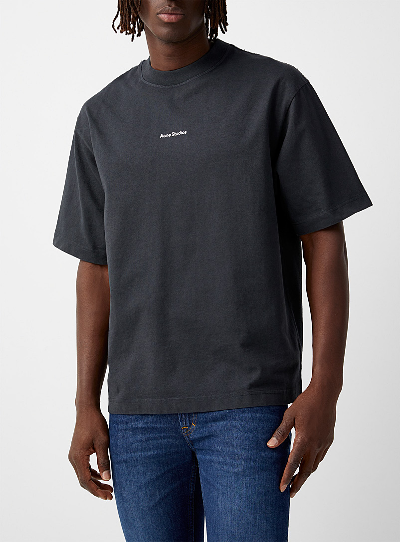 Acne Studios Black Minimalist signature T-shirt for men