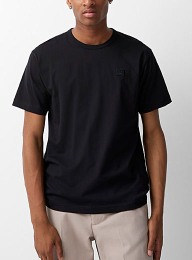 Acne Studios Black Face crest plain T-shirt for men