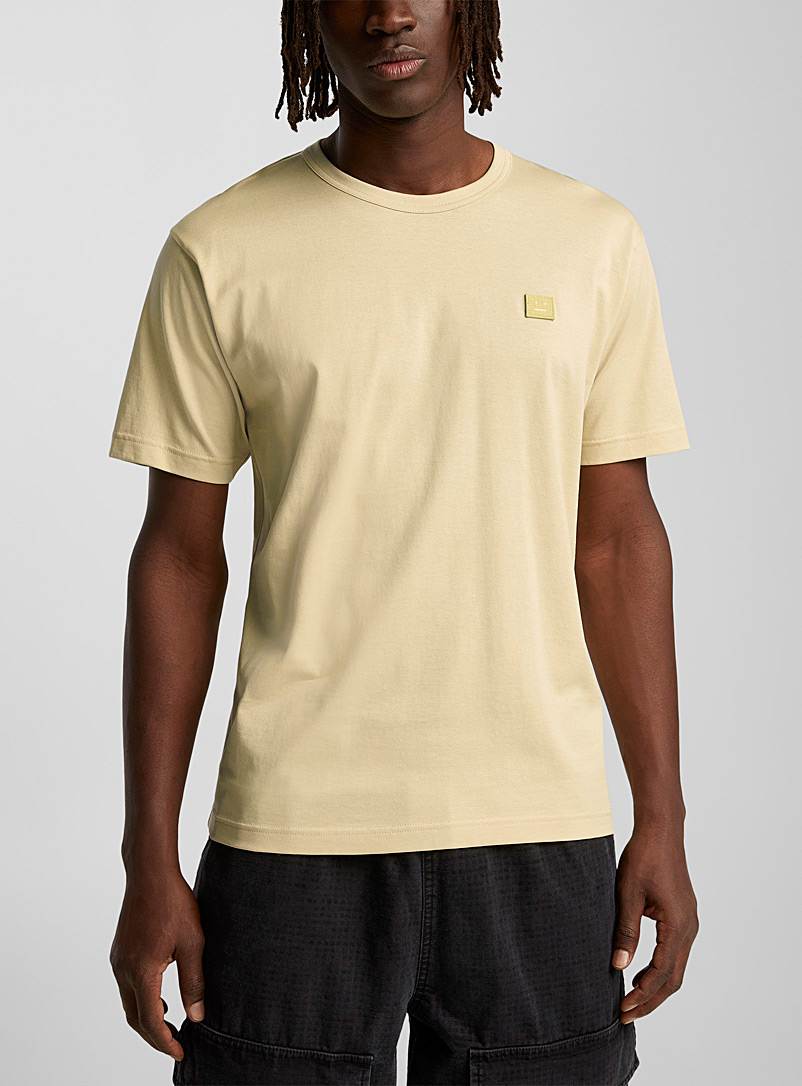 Acne Studios Patterned Green Face crest plain T-shirt for men
