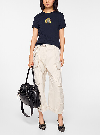 Acne Studios Beige Barrel-leg cargo pant for women