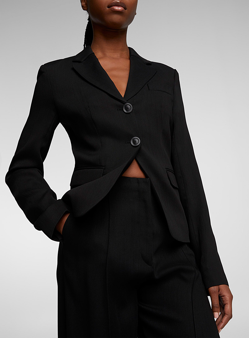 Acne Studios Black Contrasting back wool blazer for women