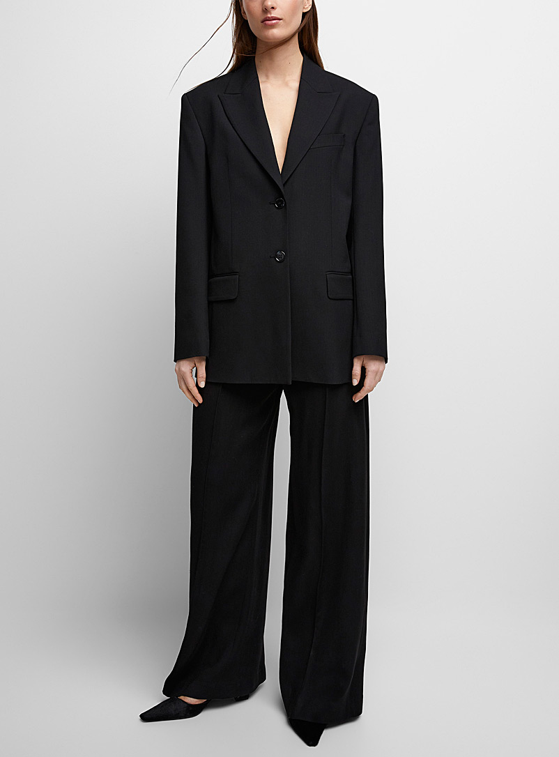 Acne Studios Black Two-button structured blazer for women