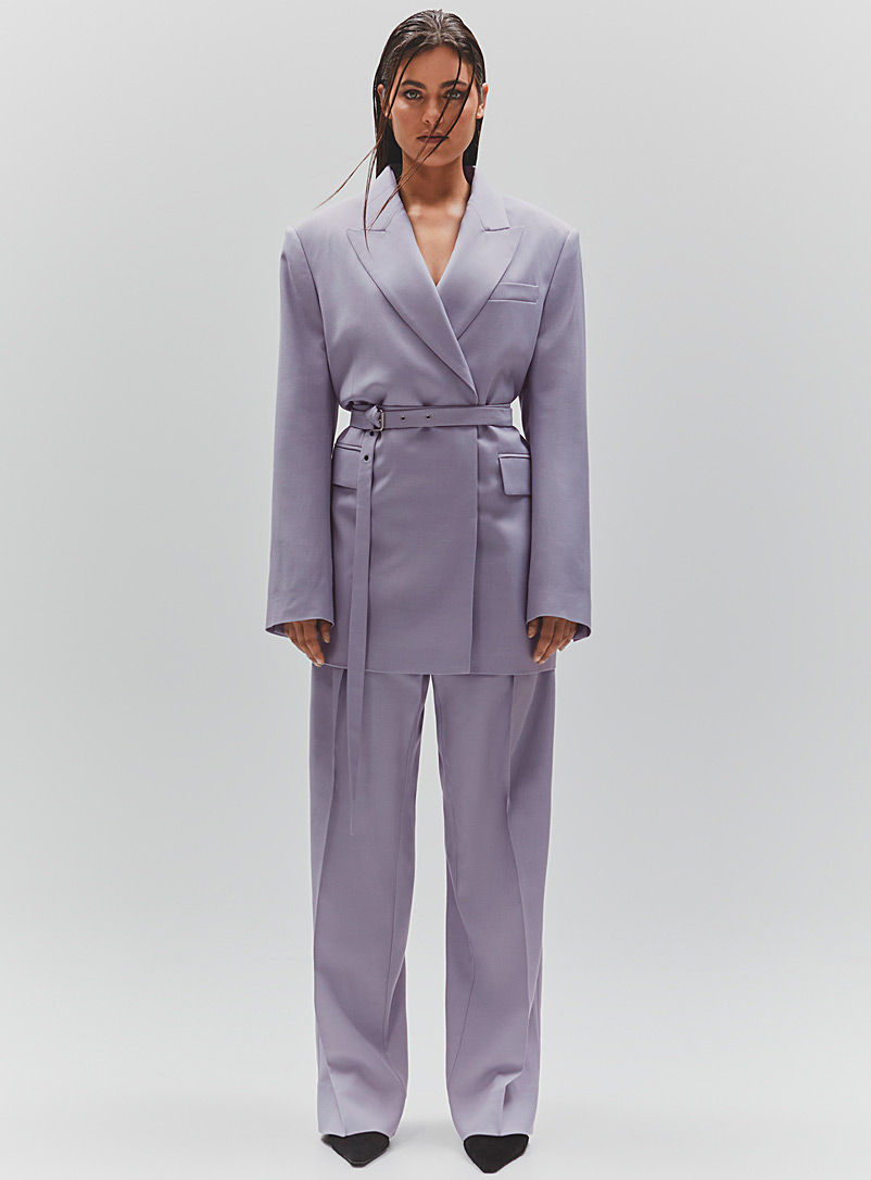 Acne Studios Lilacs Tie belt flowy blazer for women