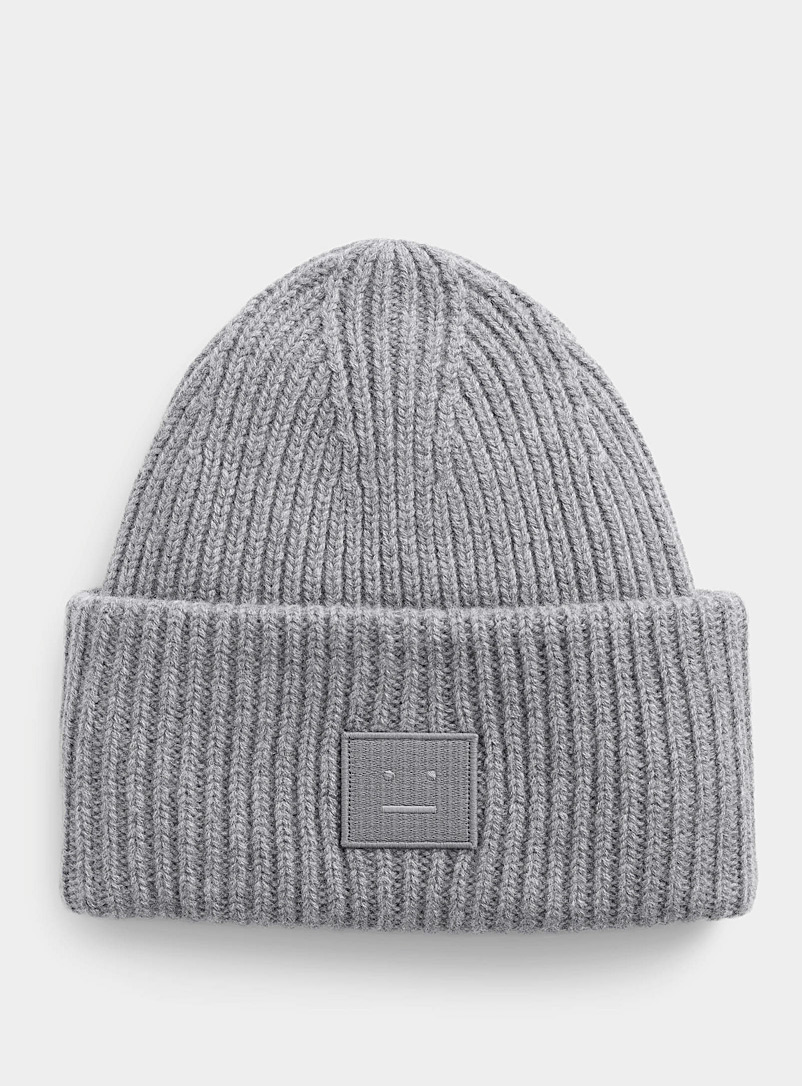 Acne Studios Grey Pansy tuque for women