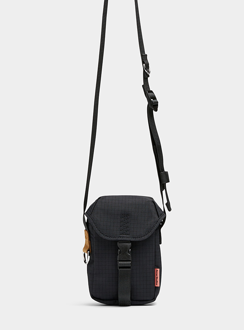 Acne Studios Black Ripstop canvas mini crossover bag for women