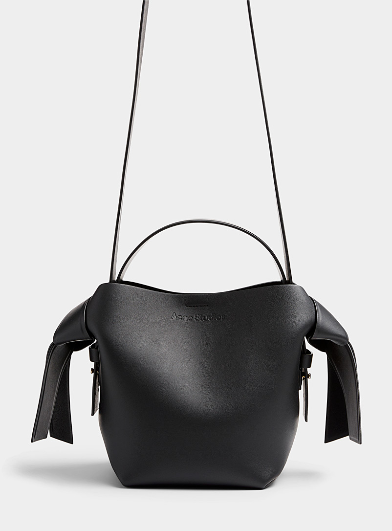 Acne Studios Black Musubi knots mini shoulder bag for women