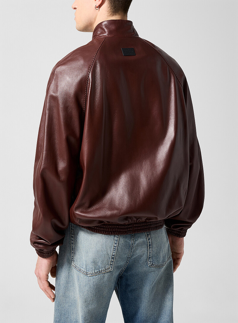 Supple burgundy leather jacket product image 3