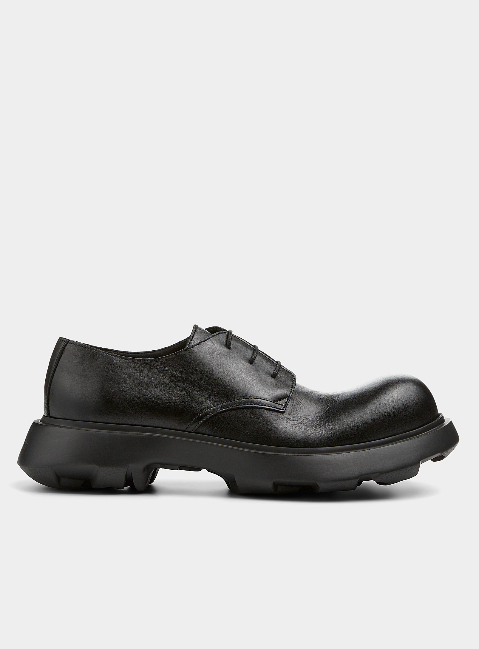 Acne Studios Leather Derby Shoes In Black