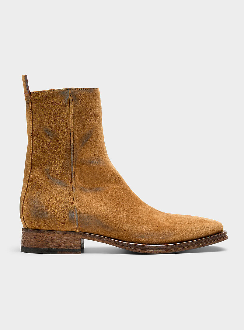 Distressed suede Chelsea boots product image (primary)
