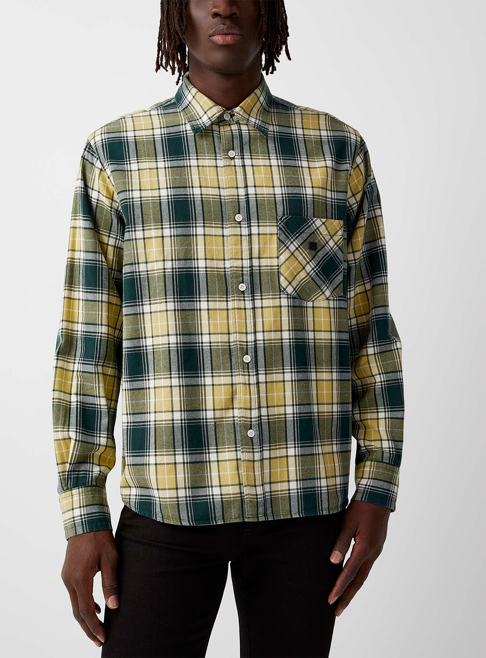 Acne Studios - Men's Face patch flannel shirt