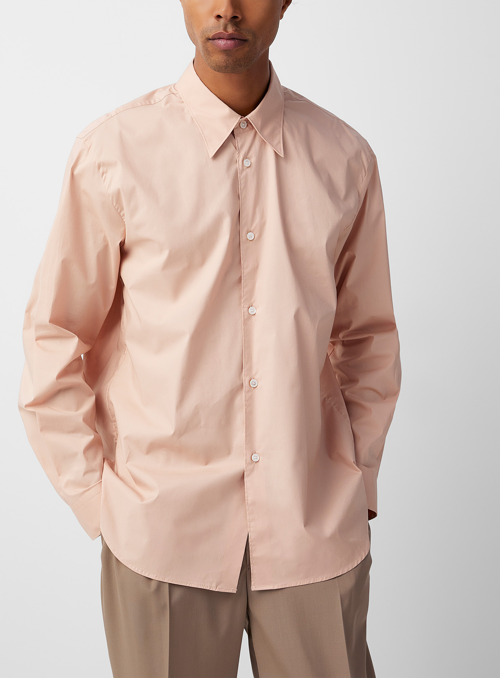 Acne Studios - Men's Rosy beige poplin shirt